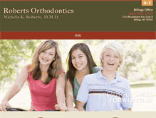 Tablet Screenshot of michellerobertsortho.com
